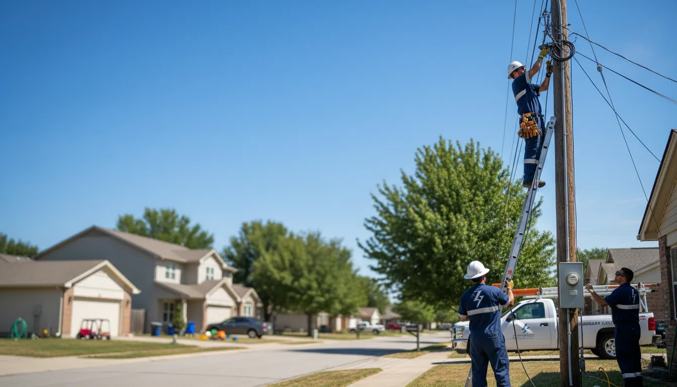 Residential electrician providing installation services in Poole, KY